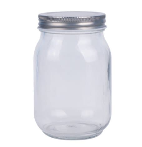 Lyseglas med sølvhætte - 380 ml