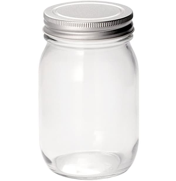 Lyseglas med sølvhætte - 380 ml