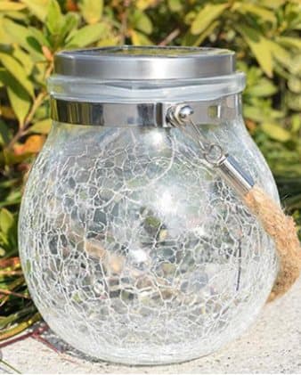 Solar trädgårdslykta/Hängande solar LED-lampa - storlek L, vitt ljus