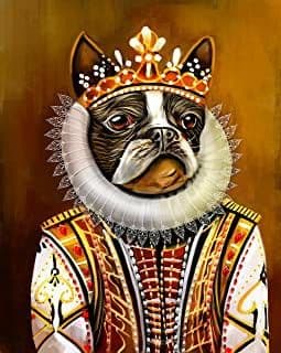 Diamantbroderi/ 5D-bild/ Diamantmosaik/ Diamantmålning - hund, storlek 40x50 cm