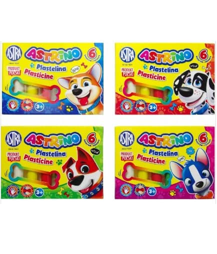 Skole plasticine 6 farver ASTRINO ASTRA