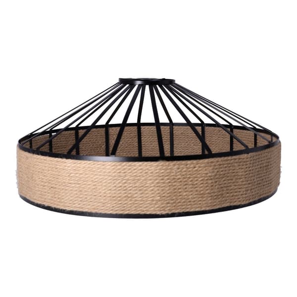 Taklampa gjord av hamparep på en kedja - diameter 50 cm