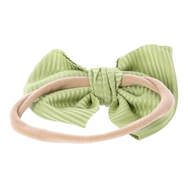 Baby pannband med rosett - grön