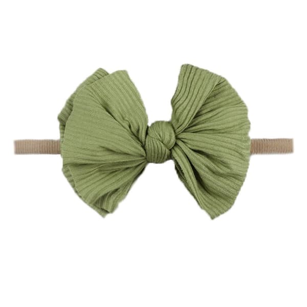 Baby pannband med rosett - grön