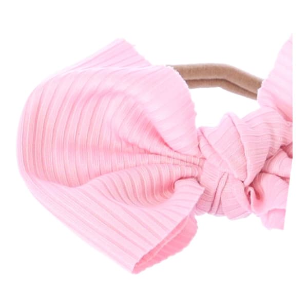 Baby pandebånd med sløjfe - lys pink