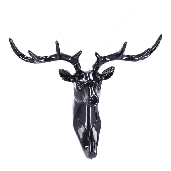Antler väggkrok i form av ett klistermärke - svart