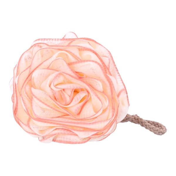 Skive, badesvamp i form af en rose - pink