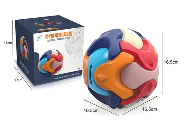 Spargris, kugle til foldepuslespil, 3D-puslespil - rund