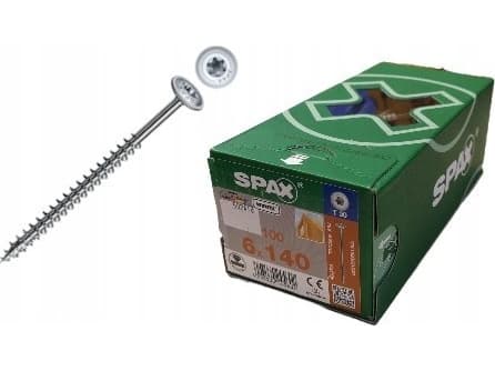 Spax skruv med insexhuvud (100) 6*140MM TX WIROX SPAX (1 OP)