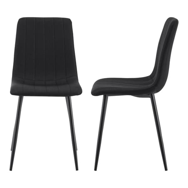 Stol Elsern set om 4 svart [en.casa]