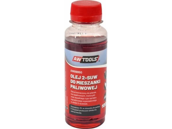 AWTools AWTOOLS 2-TAKTS OLJE FOR DRIVSTOFFBLANDING 0,1L RØD