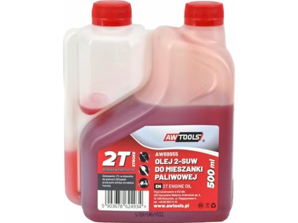 AWTools AWTOOLS 2-TAKTS OLJE FOR DRIVSTOFFBLANDING 0,5L RØD