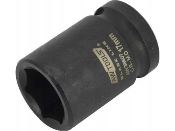 AWTools AWTOOLS SEXAGONAL STRØMSTØTTE 1/2" KORT 21mm SVART LINJE