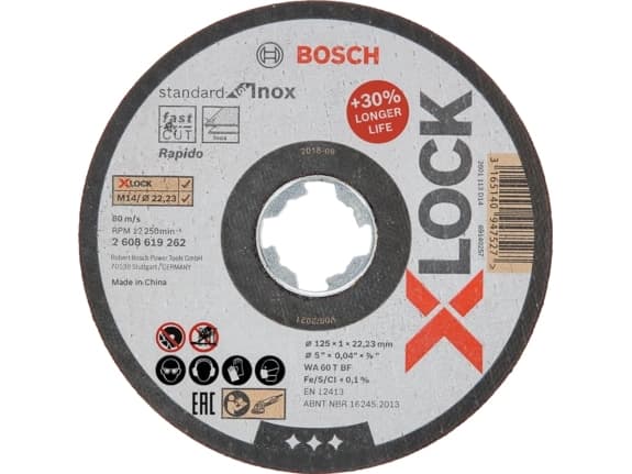 Bosch Standard för INOX WA 60 T BF - Kapskiva - 125 mm - X-LOCK - M14