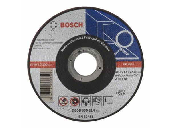 Bosch 2 608 600 214, 11,5 cm, Musta, 1,6 mm, 1 kpl