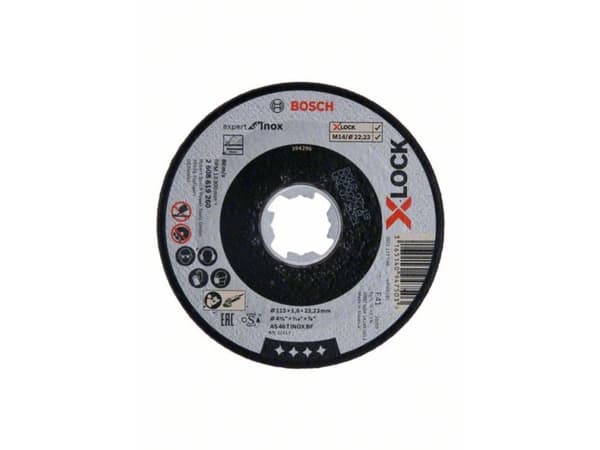 Bosch Expert for INOX AS 46 T INOX BF - Skjæreplate - for rustfritt stål - 115 mm - X-LOCK