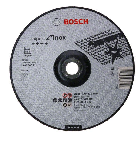 Bosch Expert for INOX - Rapido AS 46 T INOX BF - Skjæreplate - for rustfritt stål - 230 mm