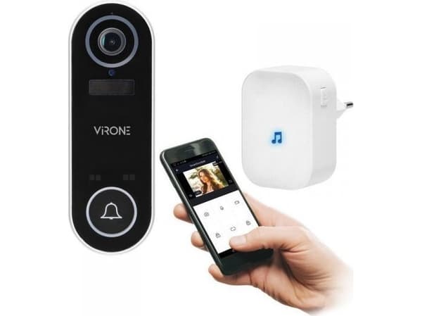 Virone TRÅDLØS DØRklokke med WI-FI-KAMERA: TUYA VIRONE VDB-1