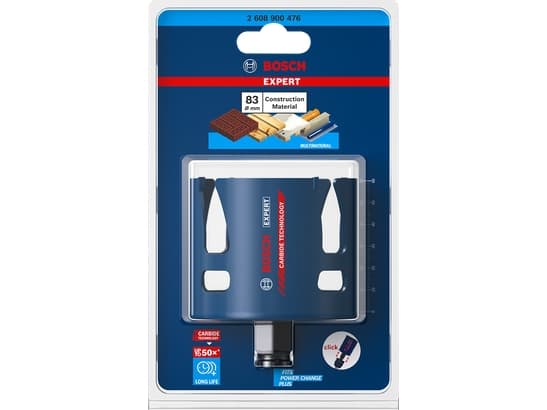 Bosch Expert Construction Material - Hole saw - for murstein, kartong, bløtt tre, plast forsterket med glassfiber, soft tile - 83 mm