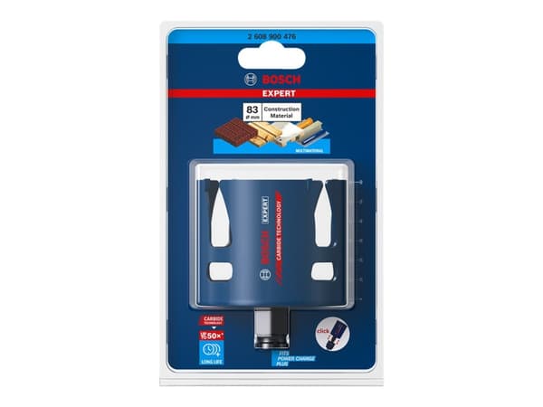 Bosch Expert Construction Material - Hole saw - for murstein, kartong, bløtt tre, plast forsterket med glassfiber, soft tile - 83 mm