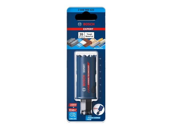 Bosch 2 608 900 423, Yksi, Pora, Tiili, Muovi, Ruostumaton teräs, Laatta, Puu, Sininen, 6 cm, 3,5 cm