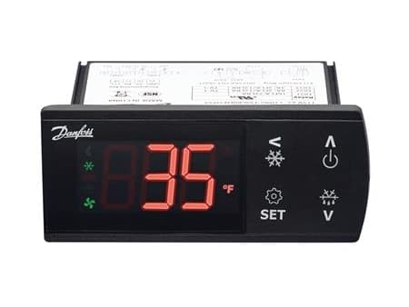 Danfoss ERC 211 - Elektroninen jäähdytyssäädin, DI 0, DO 1, AC 197-250 V, punainen LED-valo