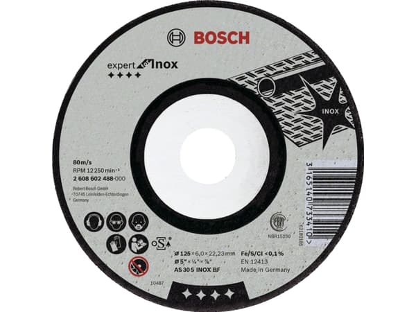 Bosch Expert for INOX AS 30 S INOX BF - Slipeskive - for metall, rustfritt stål - 125 mm