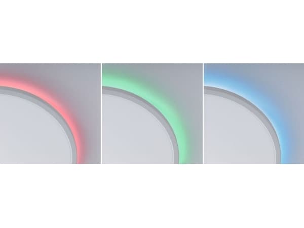 Paulmann Taklampe ATRIA SHINE LED Baklys RGB+W 32W 2700lm Rund 400mm 3000K-6500K 230V Hvit / Plast