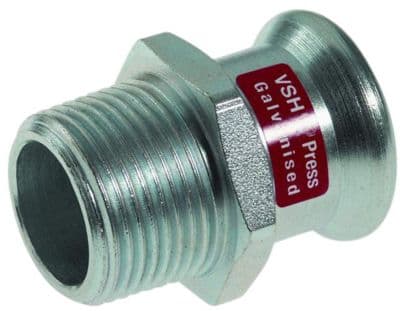 VSH XPress press muffe m/gevind nippel lige 88,9x3'' forzinket stål