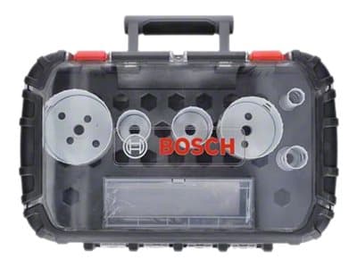 Bosch 2 608 594 190, Setti, Pora, Metalli, Kirjometalli, Putki, Kipsilevy, Muovi, Puu, Musta, Punainen, Valkoinen, Pikateräs-kobolttiseos (HSS-Co), 4