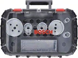 Bosch 2 608 594 190, Setti, Pora, Metalli, Kirjometalli, Putki, Kipsilevy, Muovi, Puu, Musta, Punainen, Valkoinen, Pikateräs-kobolttiseos (HSS-Co), 4