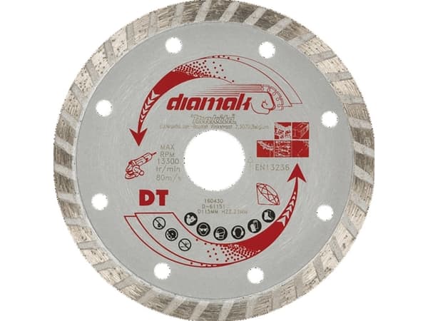 Makita MAKITA DIAMOND TARGET 115x22,23mm TURBO (DRY) BETON, BRICK, MARMUR