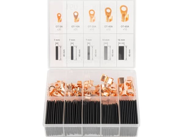 Rengasliittimet, kupariset lämpökutisteputket, sarja, 160 kpl amio-03933 amio-03933