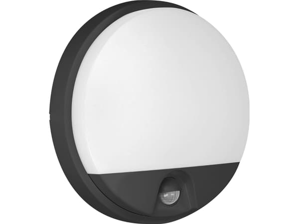 Vegglampe Orno AGAT LED 10W, hagelys med bevegelsessensor, 140 stk, 800lm, IP54, 4000K, svart