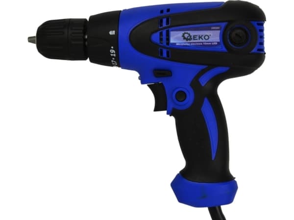 Geko drill drevet skrutrekker 230V 10mm LED/ GEKO (10)