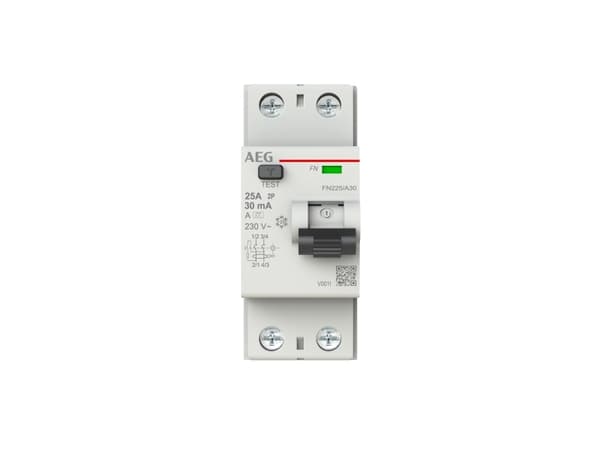 BUSCH JAEGER -virtasuoja FN225/A30 2P tyyppi A 25A 30mA (2CSF702156R1250)