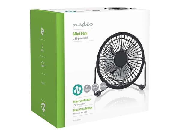 Nedis - Kjølevifte - bordtopp - 10 cm - svart