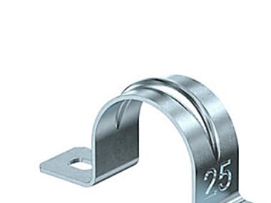 Kabelklämma Ø25 mm 2 Lap 605, - Galvaniserad - Förpackning med 100 st - (100 st.)