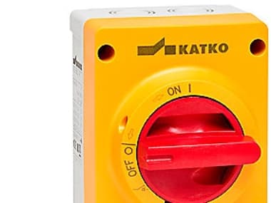 Katko Turvakytkin 4P - 16A Keltainen/Punainen 2xM20