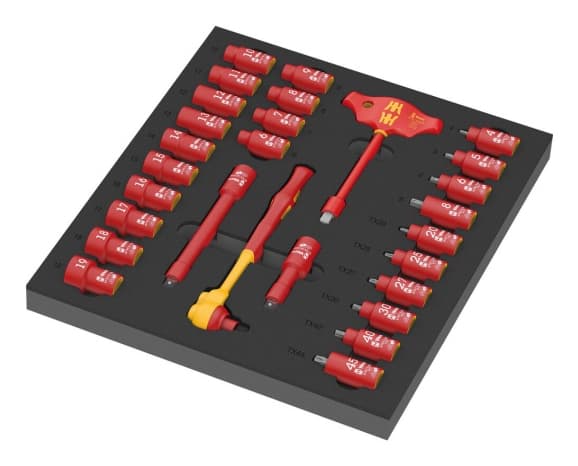 Wera 05150116001, Hylssats, 3/8", Metrisk, 26 huvuden, 6,7,8,9,10,11,12,13,14,15,16,17,18,19 mm, TX20, TX25, TX27, TX30, TX40, TX45