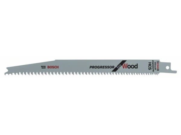 Bosch S 2345 X, Puukkosahanterä, Rakennuspuu, MDF-levy, Muovi, vaneri, Puu, Runsashiilinen teräs (HCS), 6 - 10, 2,5 mm, 4,3 mm