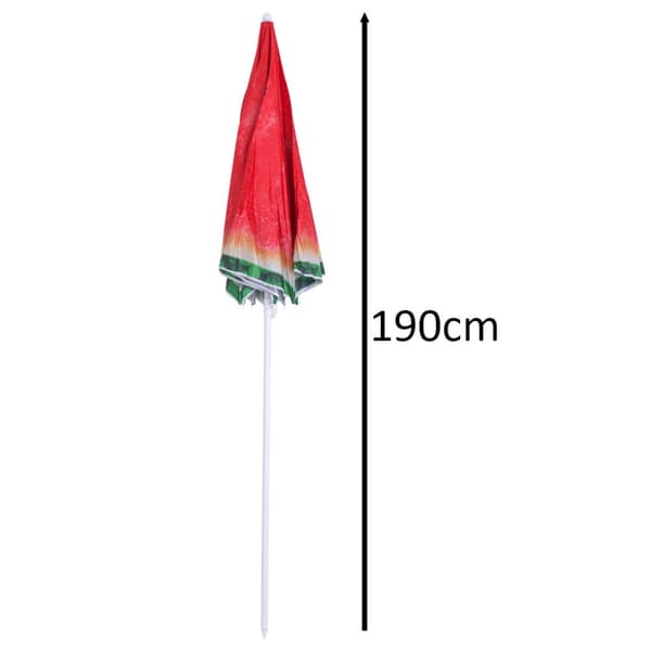 Puutarha aurinkovarjo, säädettävä, 150 cm, rikki, vesimeloni