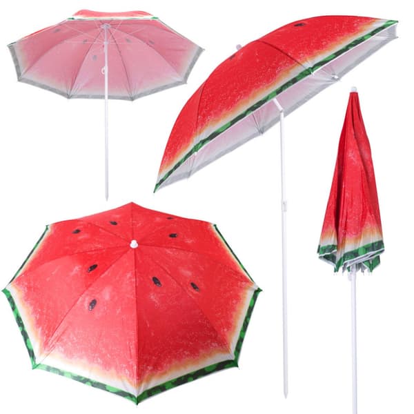 Puutarha aurinkovarjo, säädettävä, 150 cm, rikki, vesimeloni
