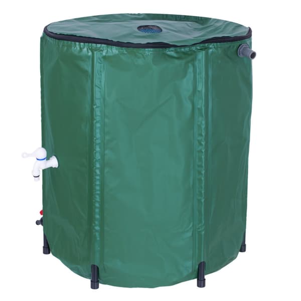 Regnvattenbehållare med kran, hopfällbar regnvattentunna, 200 liter