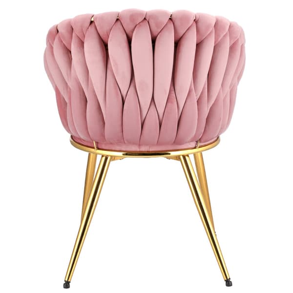 MOLTO stol, pink, guld ben