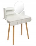 Miniatyrbild 7 av 8: SCANDI kosmetiska toalettbord med spegel, skandinaviskt