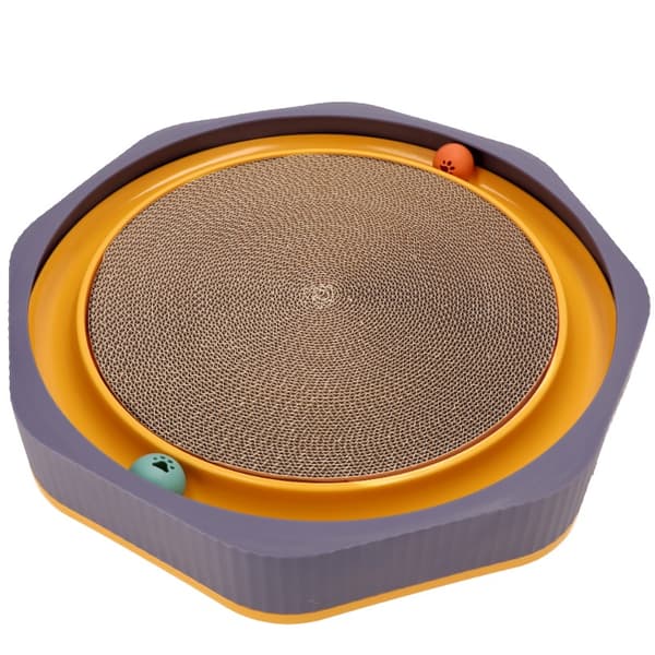 CAT CATCHATCHING PAD, CATNIP-leksak, rund för att skrapa LEKSAK