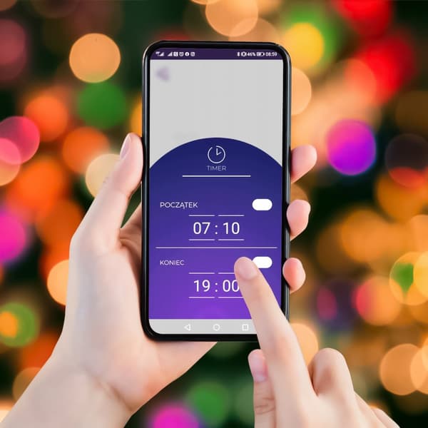 Helårs LED-gardin styret af APP, lys dekoration 400 guirlande