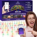 Miniatyrbillede 1 af 7: Helårs LED-gardin styret af APP, lys dekoration 400 guirlande