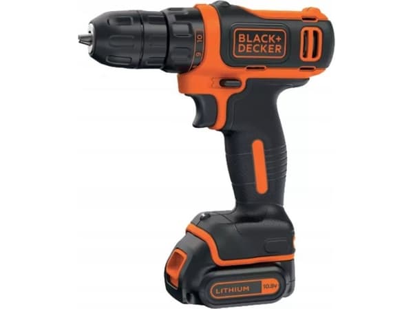Batteridrevet bor-/skrutrekker BDODD12KA, 10,8 volt (svart/oransje, Li-ion-batteri 1,5 Ah, etui)